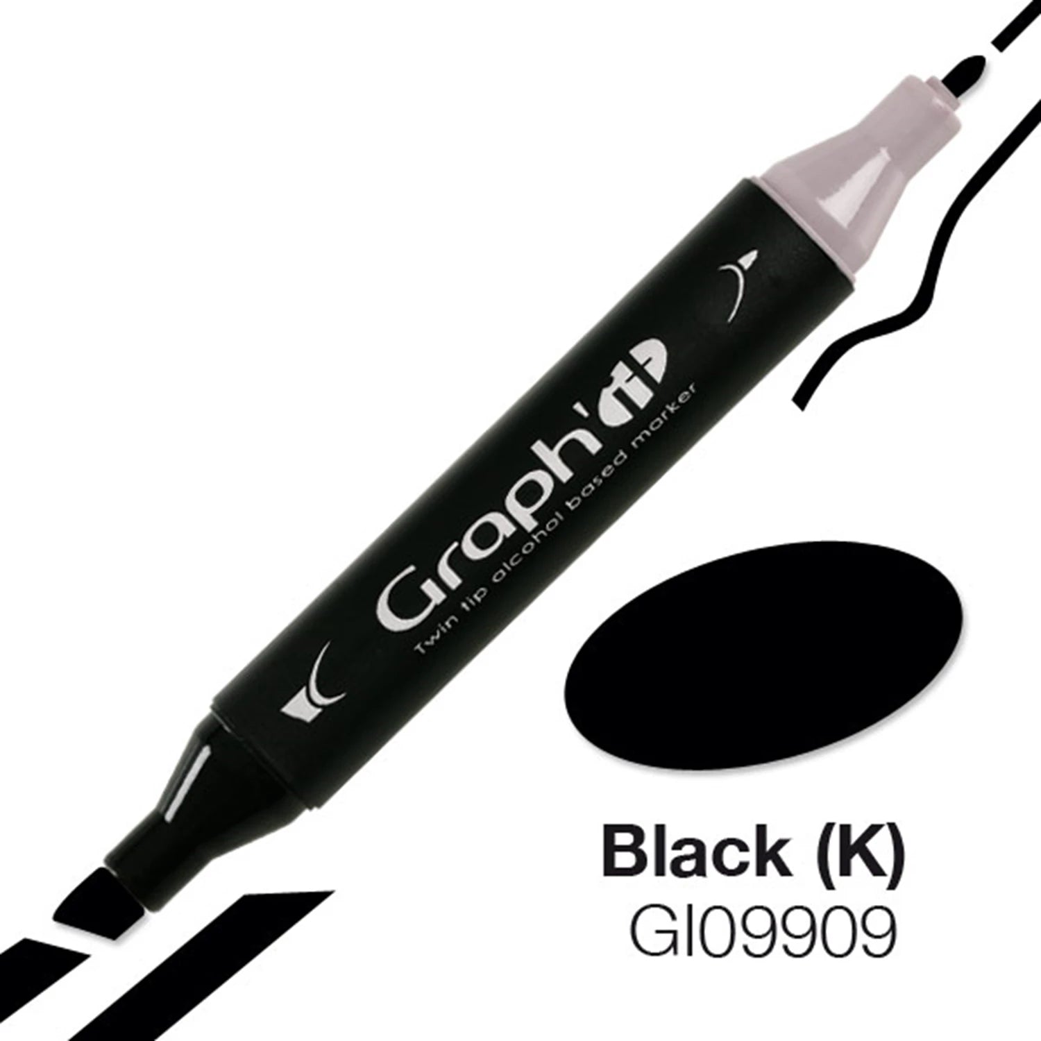GRAPH'IT MARQUEUR A ALCOOL 9909 BLACK