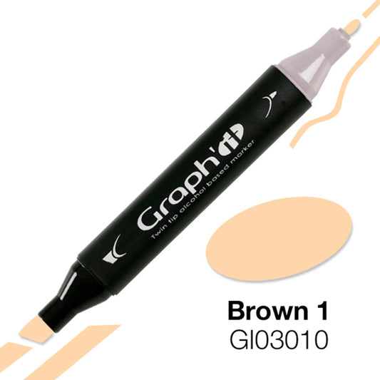 GRAPH'IT MARQUEUR A ALCOOL 3010 BROWN 1