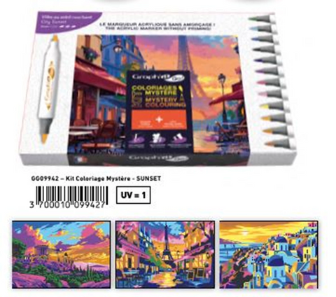 GRAPH'IT GO KIT COLORIAGE MYSTERE CITY SUNSET