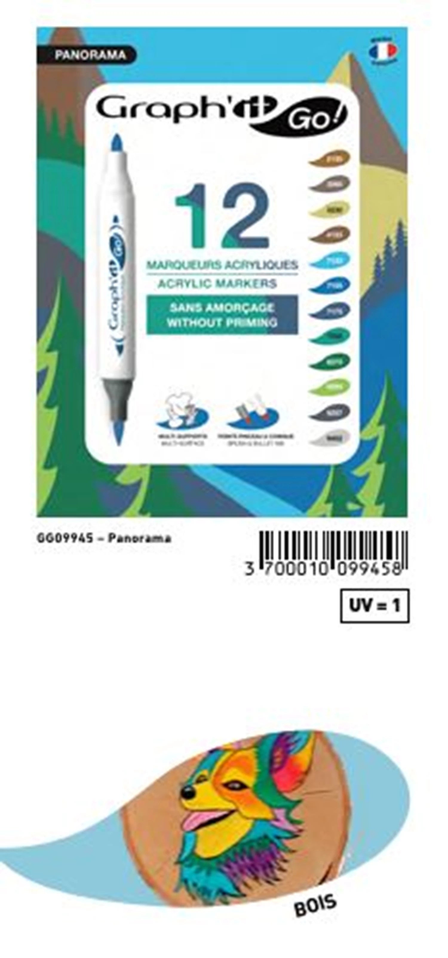 GRAPH'IT GO SET DE 12 MARQUEURS ACRYLIQUE LANDSCAPE