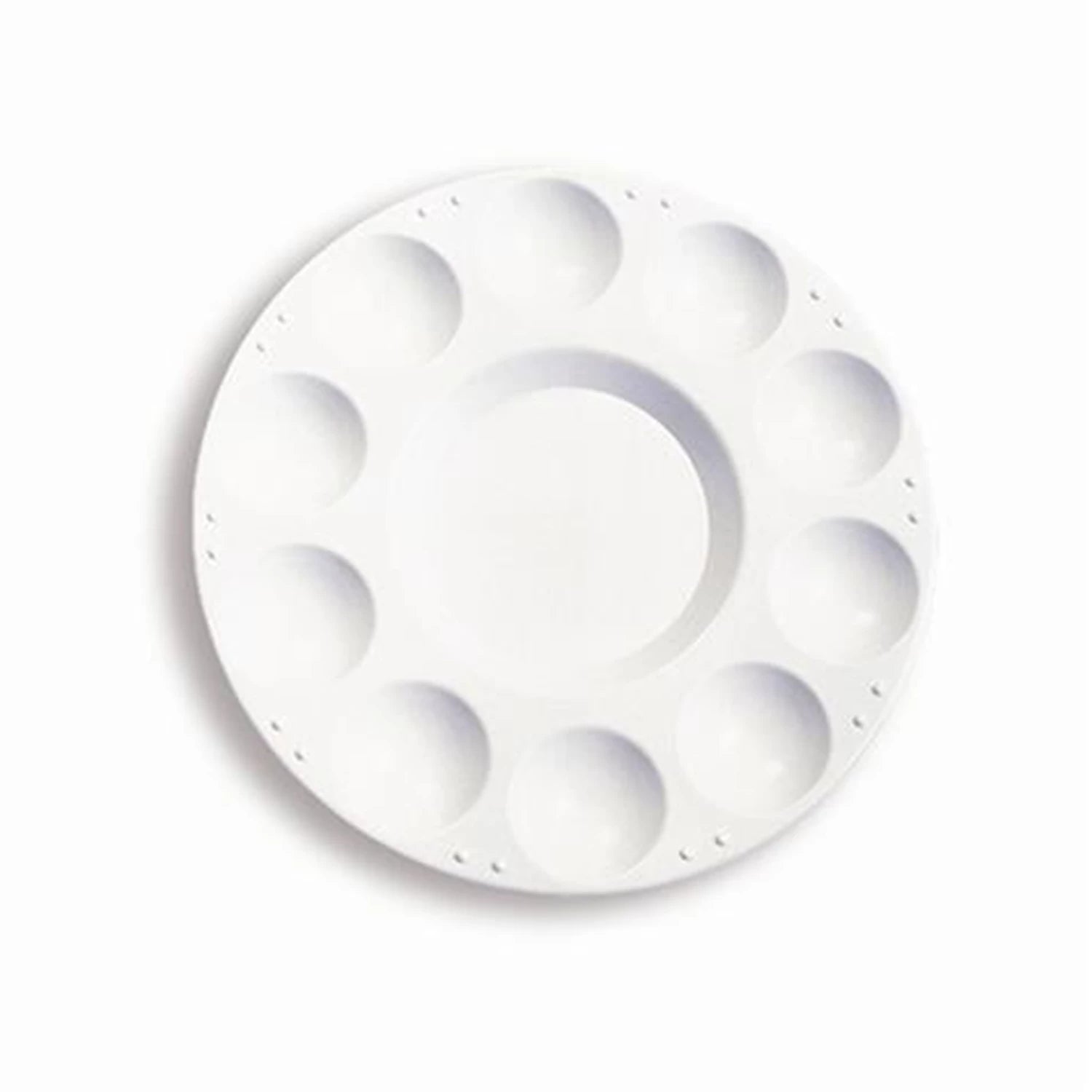 PALETTE PLASTIQUE RONDE 10 ALVEOLES DIA 17,5CM