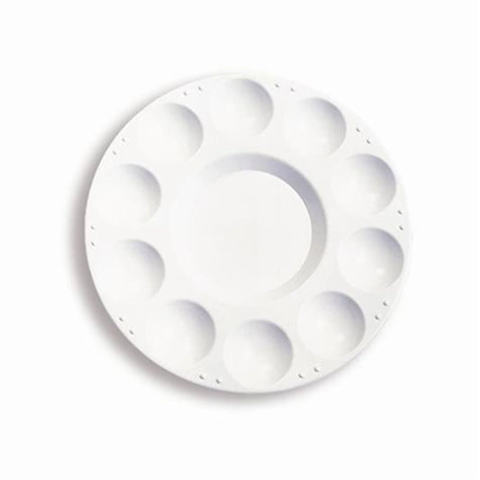 PALETTE PLASTIQUE RONDE 10 ALVEOLES DIA 17,5CM
