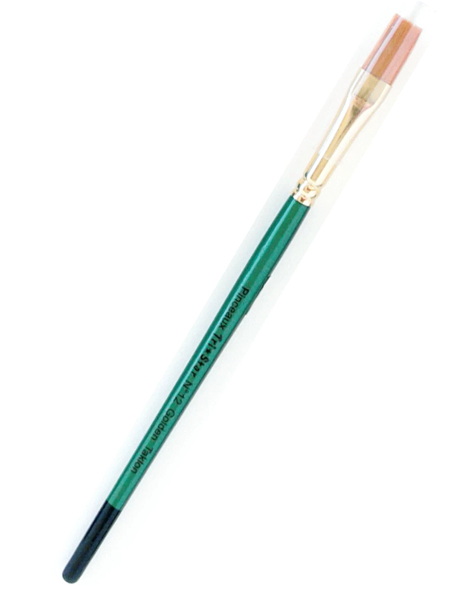 PINCEAUX SYNTHETIQUES PLATS N°12 MANCHE VERT