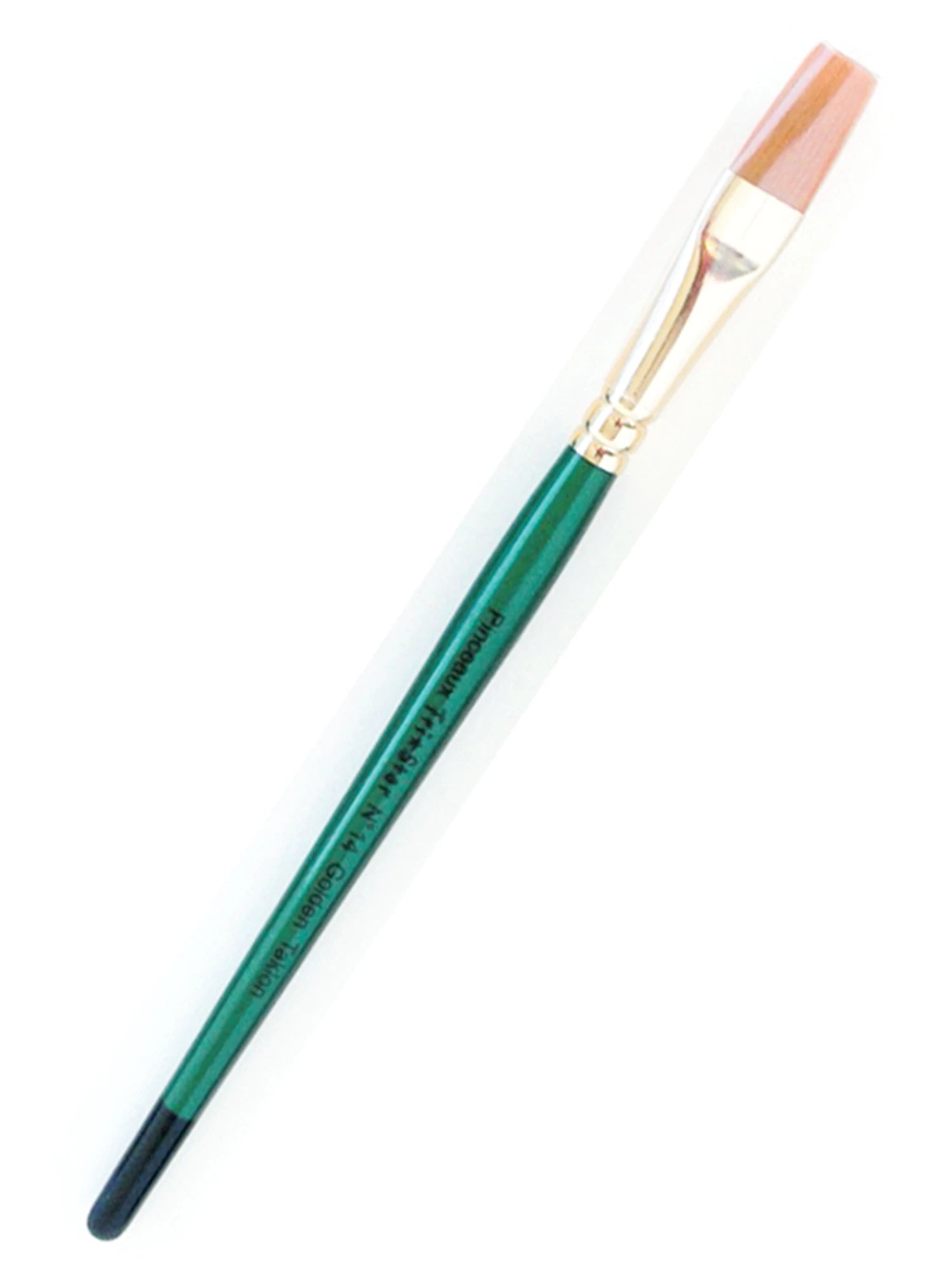 PINCEAUX SYNTHETIQUES PLATS N°14 MANCHE VERT