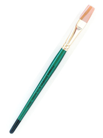 PINCEAUX SYNTHETIQUES PLATS N°14 MANCHE VERT