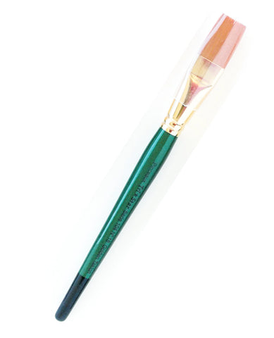 PINCEAUX SYNTHETIQUES PLATS N°18 MANCHE VERT