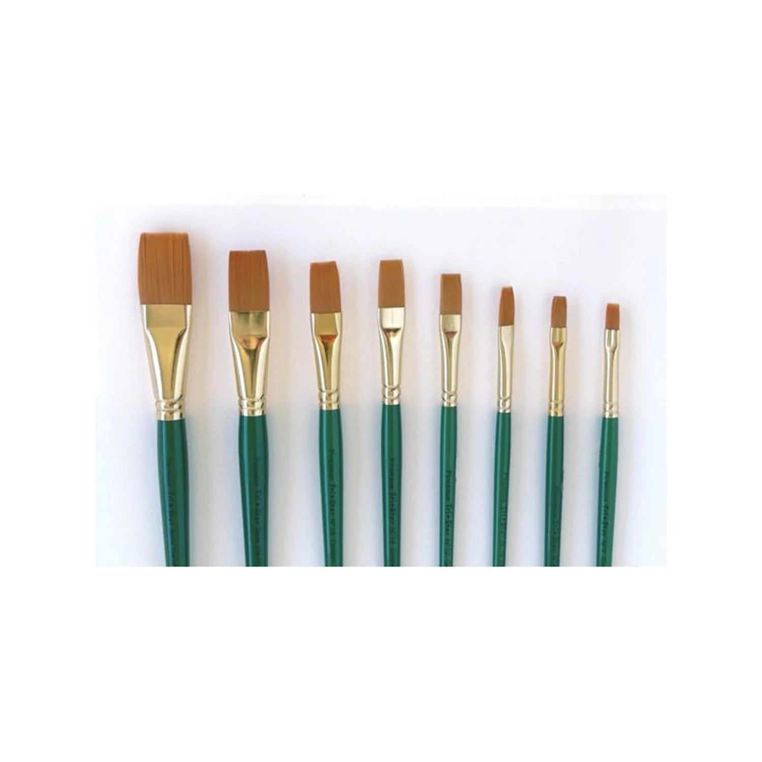 PINCEAUX SYNTHETIQUES RONDS N°14 MANCHE VERT