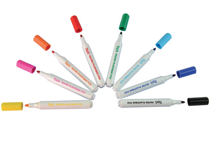 DIAM'S POCHETTE DE 8 FEUTRES POUR PLASTIQUE FOU