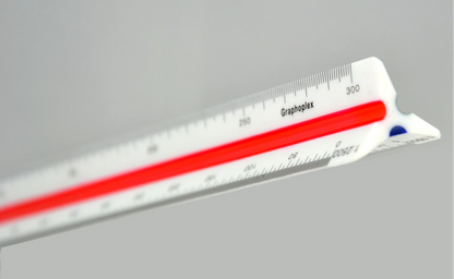 REGLE DE REDUCTION TRIANGULAIRE SUR CARTE 1/500 A 1/2500E 30