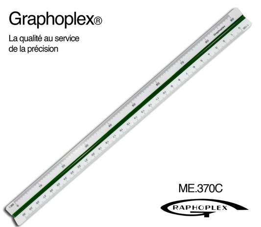 REGLE DE REDUCTION TRIANGULAIRE SUR CARTE 1/100 A 1/500E 30C