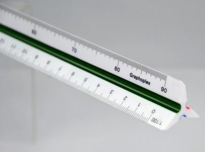 REGLE DE REDUCTION TRIANGULAIRE SUR CARTE 1/100 A 1/500E 30C