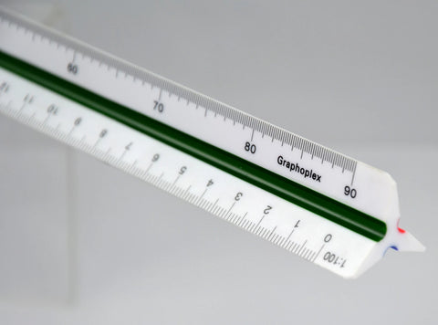 REGLE DE REDUCTION TRIANGULAIRE SUR CARTE 1/100 A 1/500E 30C