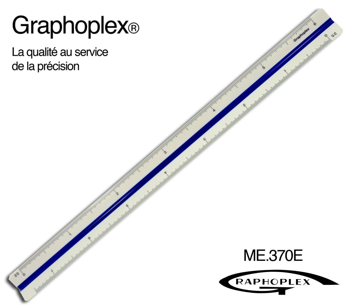 REGLE DE REDUCTION TRIANGULAIRE SUR CARTE 1/20 A 1/100E 30CM