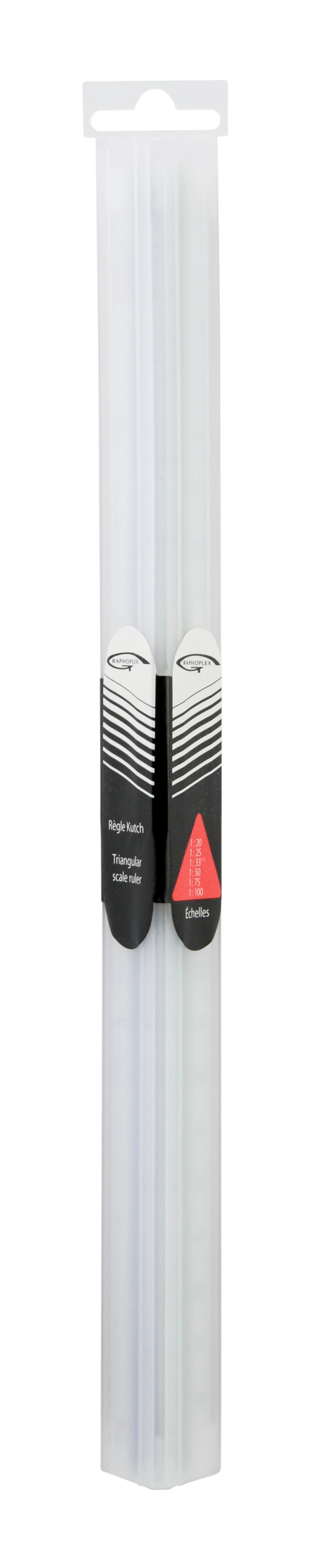 REGLE DE REDUCTION TRIANGULAIRE SUR CARTE 1/20 A 1/100E 30CM