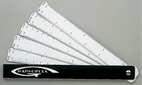 REGLE DE REDUCTION EVENTAIL 10 ECHELLES 15CM