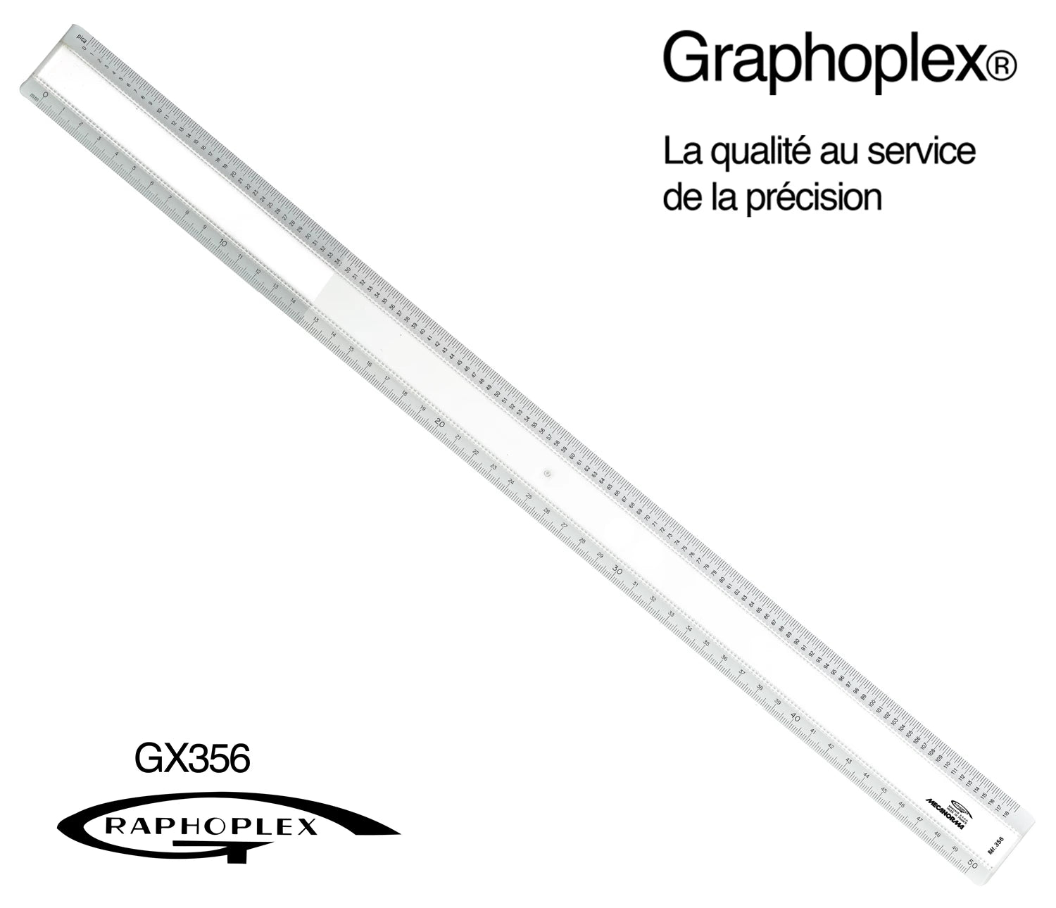 REGLE PICAS 2 BISEAUX BLANCS + BOSSELAGE 50CM