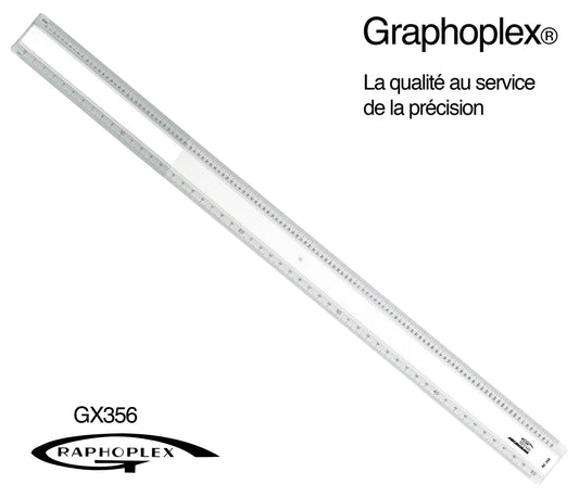 REGLE PICAS 2 BISEAUX BLANCS + BOSSELAGE 50CM