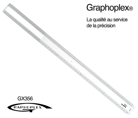 REGLE PICAS 2 BISEAUX BLANCS + BOSSELAGE 50CM