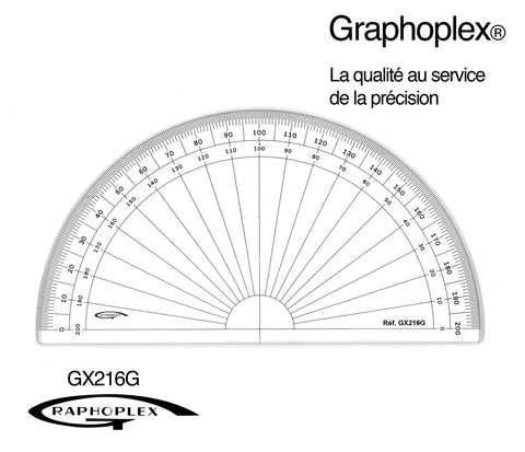 RAPPORTEUR 1/2 CERCLE GRADES DIA 16CM