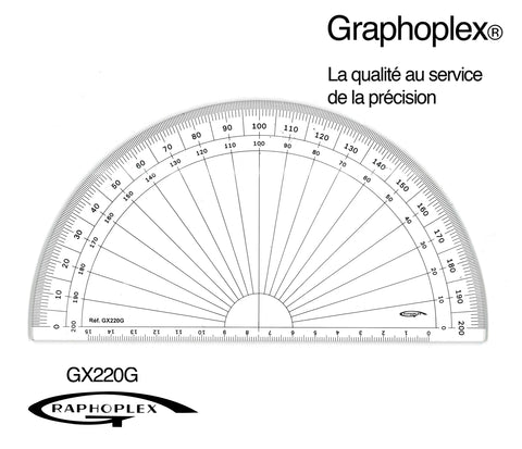 RAPPORTEUR 1/2 CERCLE GRADES DIA 20CM