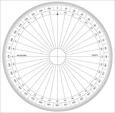 RAPPORTEUR CERCLE ENTIER DEGRES DIA 20CM