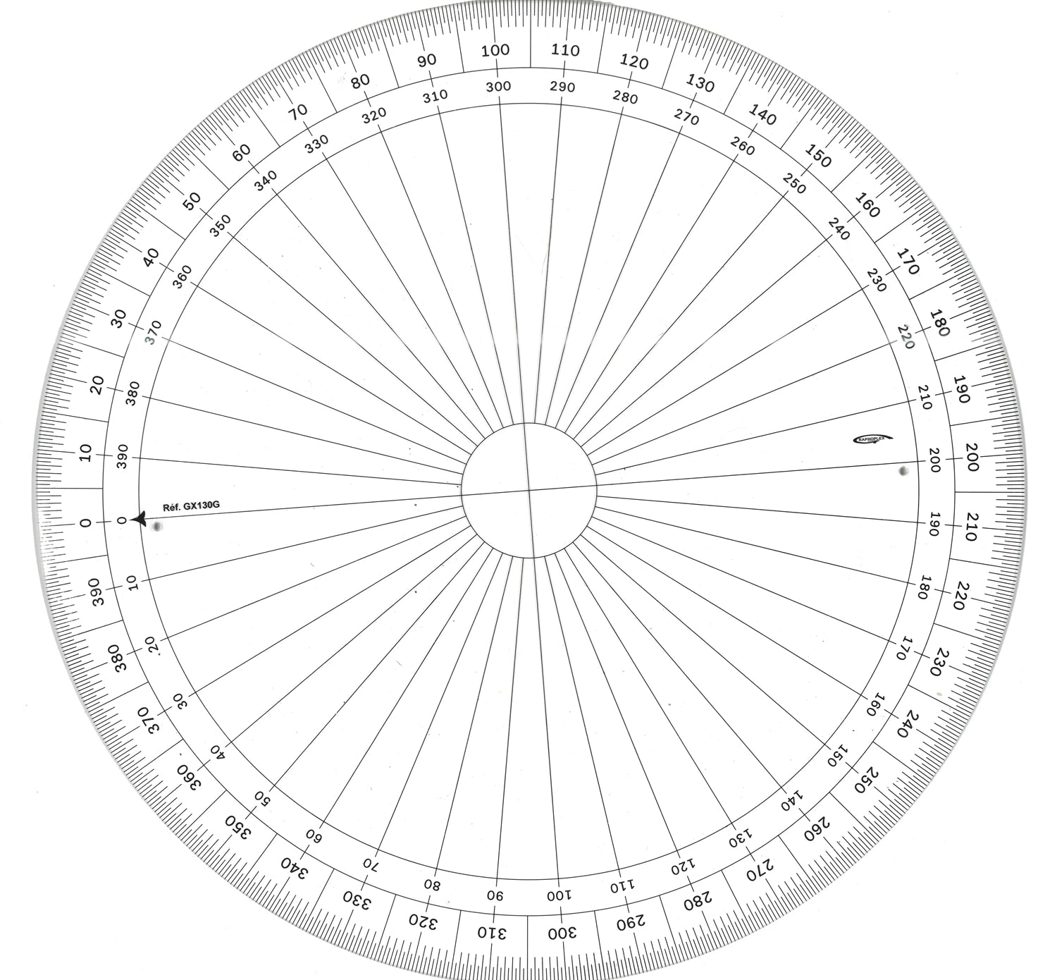 RAPPORTEUR CERCLE ENTIER GRADES DIA 30CM