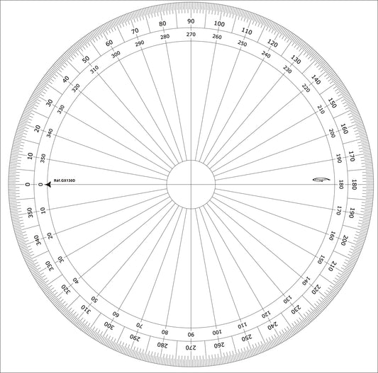 RAPPORTEUR CERCLE ENTIER DEGRES DIA 30CM