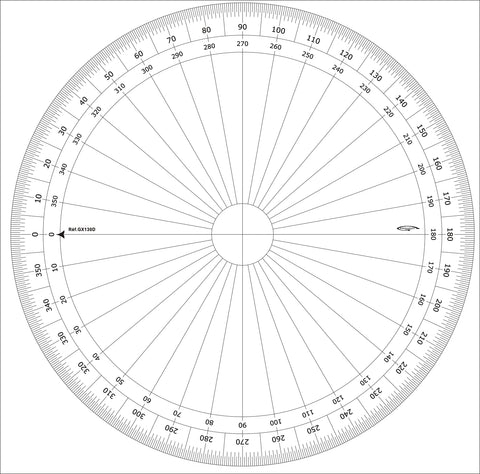 RAPPORTEUR CERCLE ENTIER DEGRES DIA 30CM
