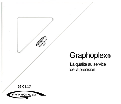 EQUERRE 45° 3 BORDS DROITS 28CM