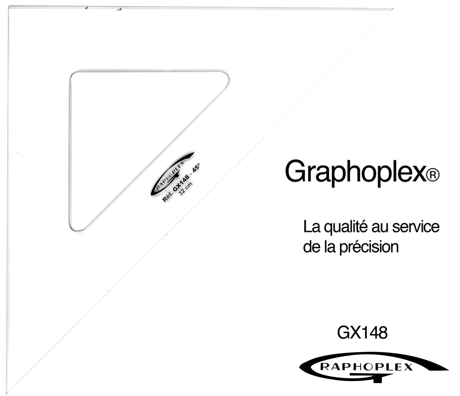 EQUERRE 45° 3 BORDS DROITS 32CM