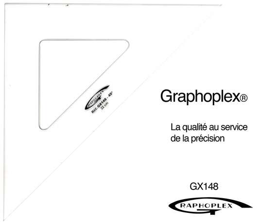 EQUERRE 45° 3 BORDS DROITS 32CM