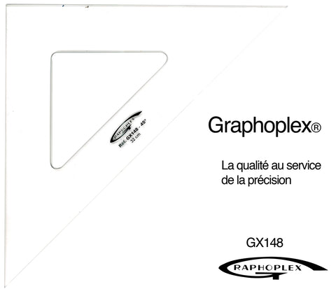 EQUERRE 45° 3 BORDS DROITS 32CM