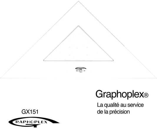 EQUERRE 45° 3 BORDS DROITS 50CM