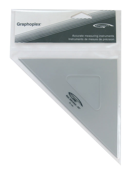 EQUERRE 45° 3 BORDS ANTITACHES 21CM