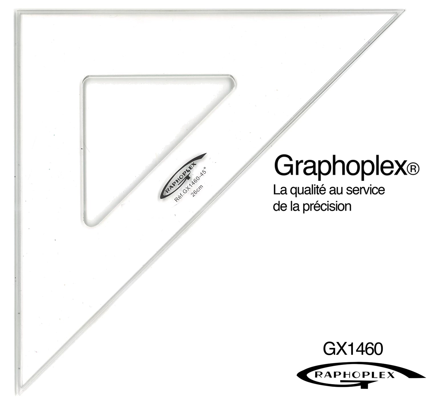 EQUERRE 45° 3 BORDS ANTITACHES 26CM