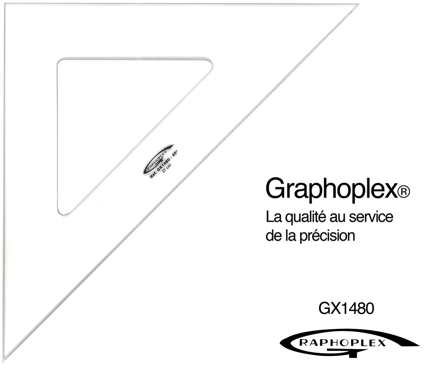 EQUERRE 45° 3 BORDS ANTITACHES 37CM