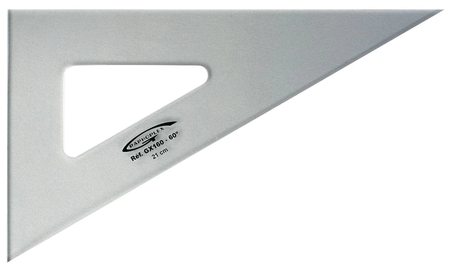 EQUERRE 60° 3 BORDS DROITS 21CM