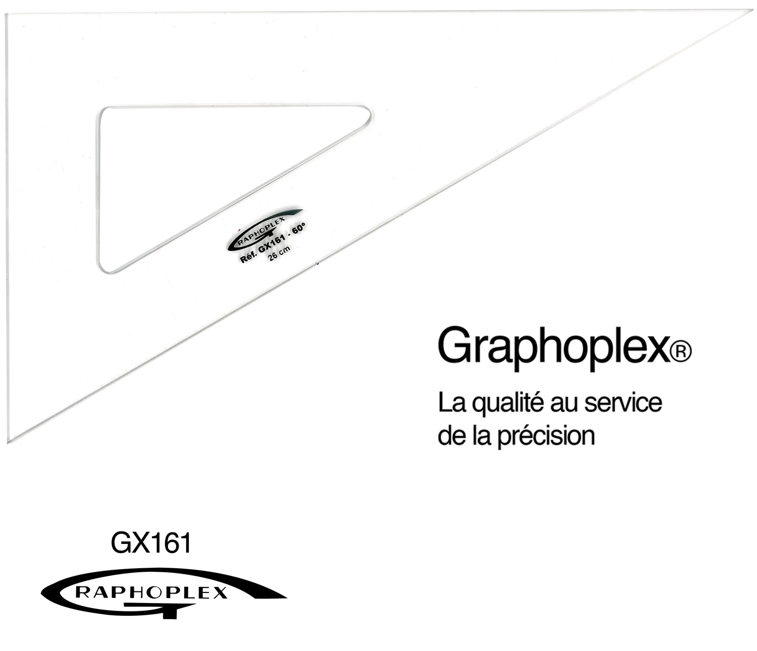 EQUERRE 60° 3 BORDS DROITS 26CM