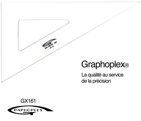 EQUERRE 60° 3 BORDS DROITS 26CM