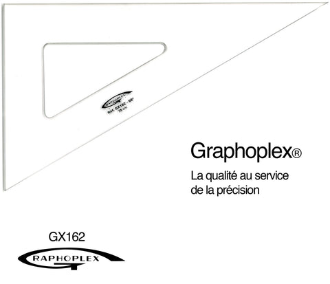 EQUERRE 60° 3 BORDS DROITS 28CM