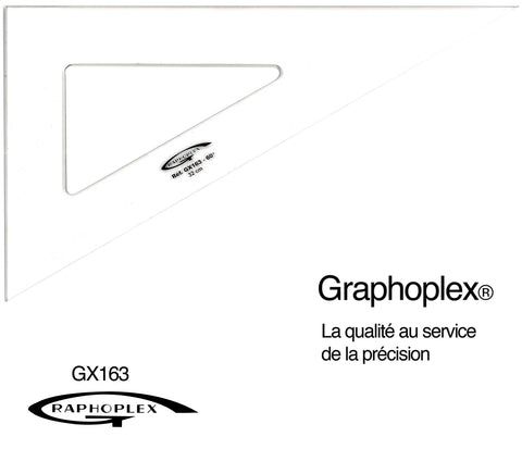 EQUERRE 60° 3 BORDS DROITS 32CM