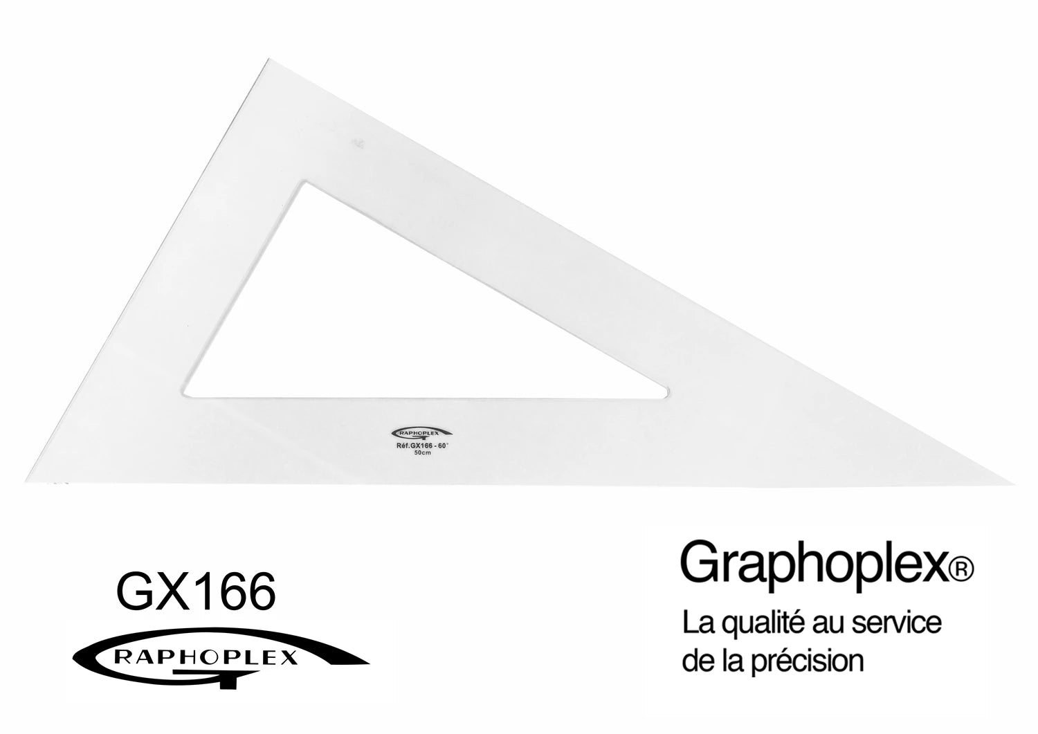 EQUERRE 60° 3 BORDS DROITS 50CM