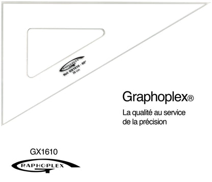 EQUERRE 60° 3 BORDS ANTITACHES 26CM