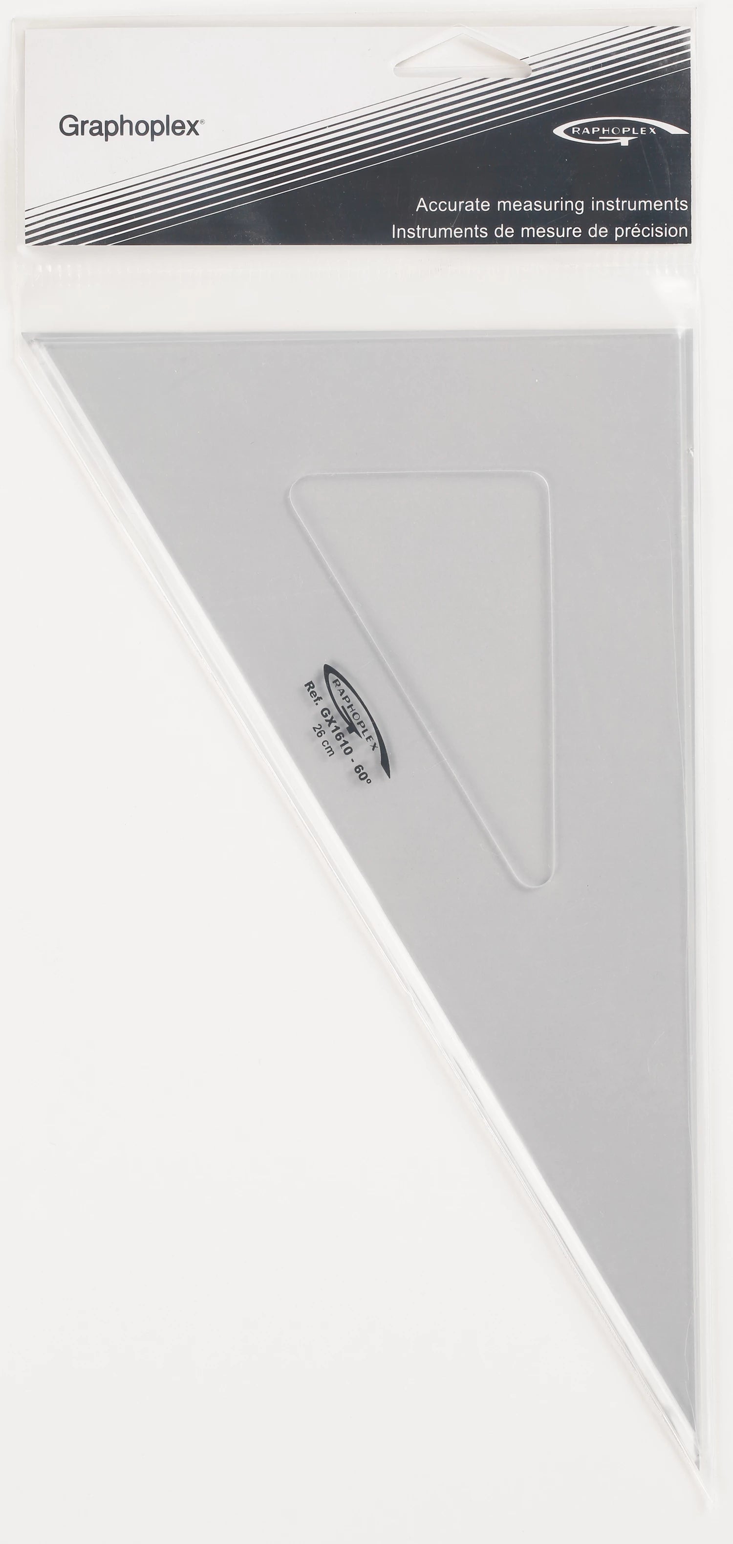 EQUERRE 60° 3 BORDS ANTITACHES 26CM