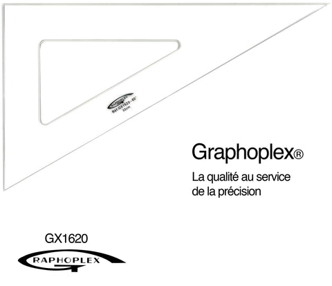 EQUERRE 60° 3 BORDS ANTITACHES 32CM