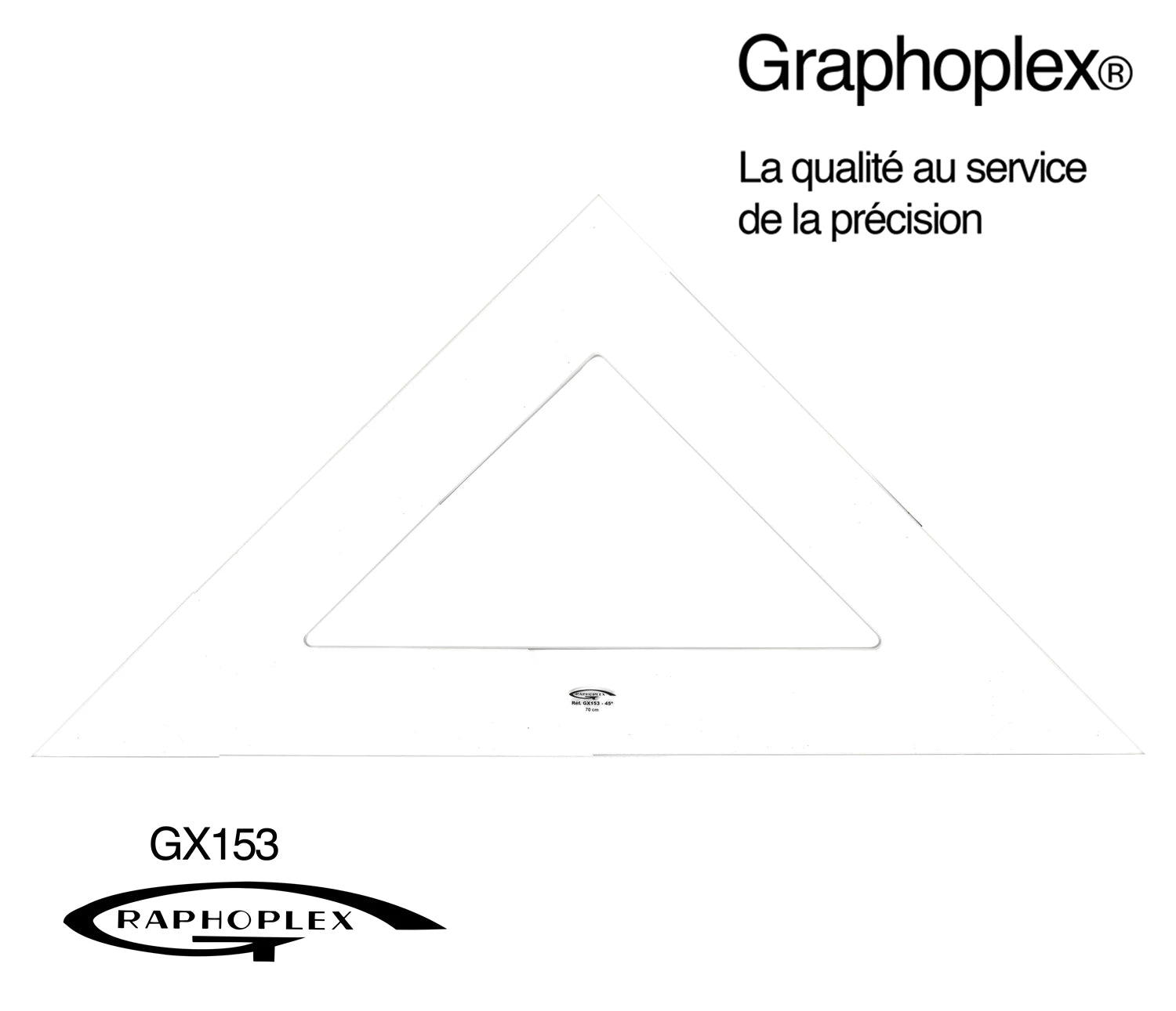 EQUERRE 45° 3 BORDS DROITS 70CM