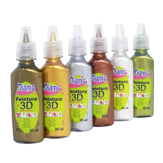 DIAM'S 3D MINI TOTAL METAL 6 COULEURS METALLISEES