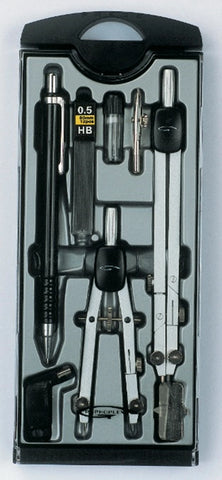 COFFRET DE 2 COMPAS GX507+GX401 AVEC PORTE-MINES/TIRE LIGNES