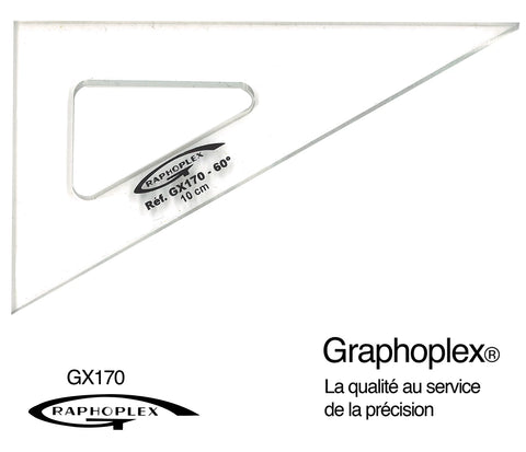 EQUERRE 60° 3 BORDS DROITS 10CM