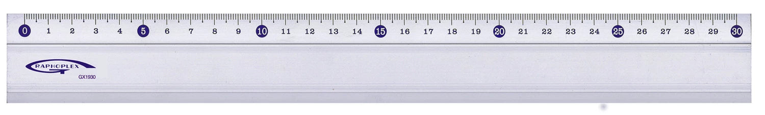 REGLE ALUMINIUM ANTIGLISSE 30CM